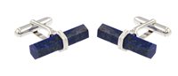 Cufflinks Man in Silver Lapislazzulo 345 GEM